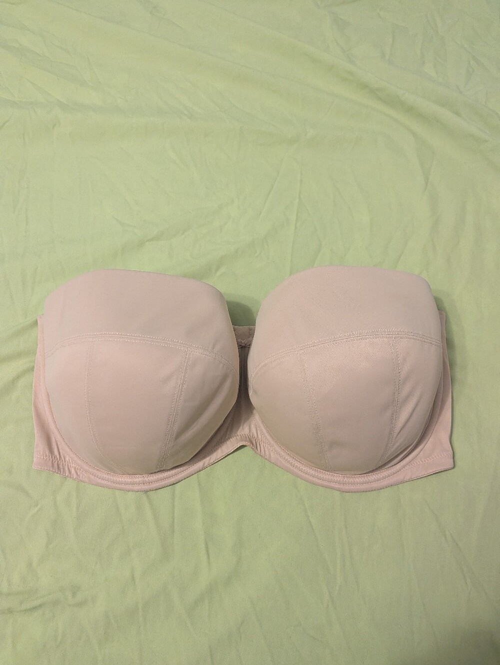 Sculptresse Dana Beige Seamed Balcony Strapless Bra Size 40I US or 40G UK